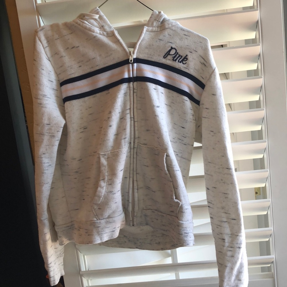 Pink white sweatshirt